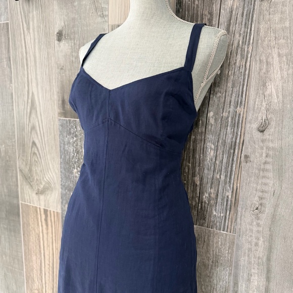 Ralph Lauren Navy Linen Sundress - Picture 2 of 9
